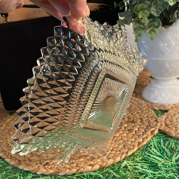 Indiana Glass Clear Diamond-Cut Bowl Trinket Dish - Picture 8 of 13